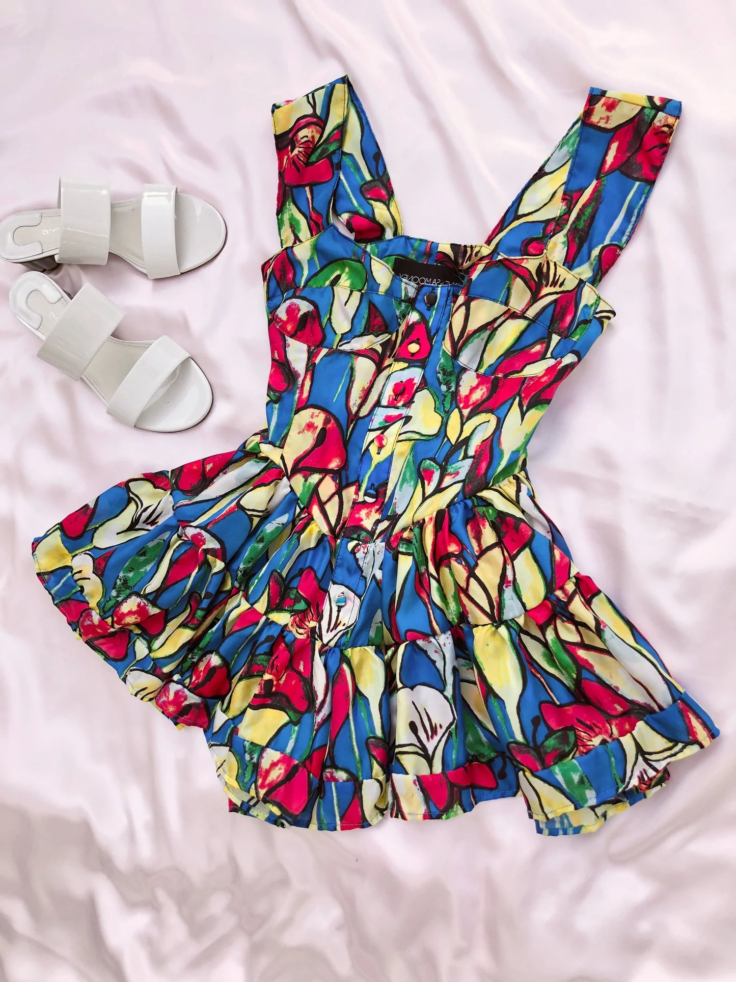 The Elisabeth Romper Dress - Yellow Calla Lily