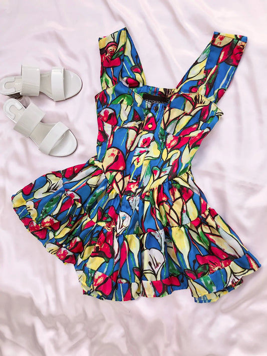 The Elisabeth Romper Dress - Yellow Calla Lily